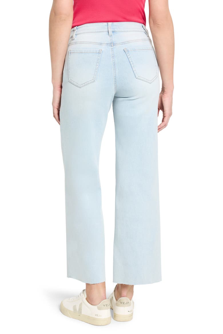 Weekend Raw Hem Ankle Wide Leg Jeans, Alternate, color, BLUESTONE