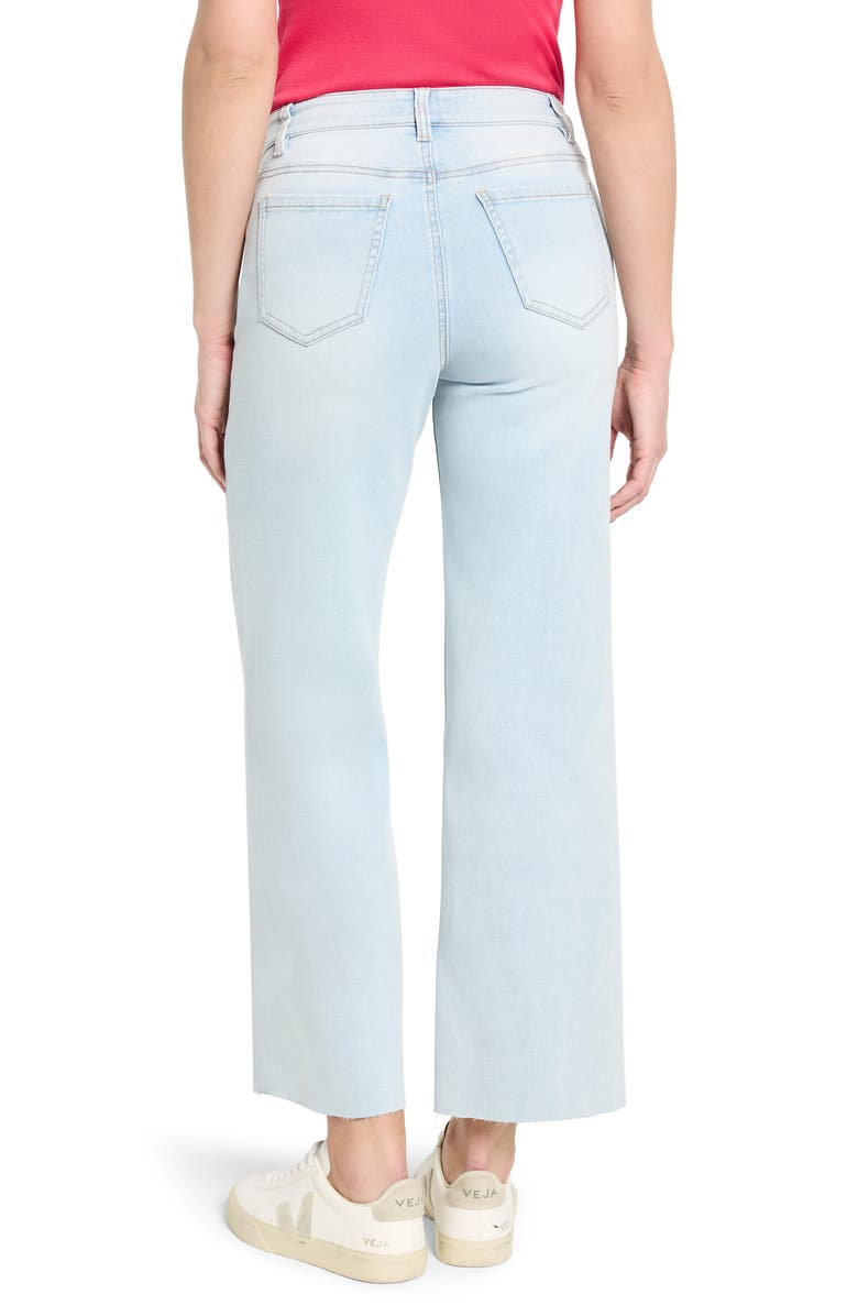 NIC+ZOE Weekend Raw Hem Ankle Wide Leg Jeans, Alternate, color, Bluestone