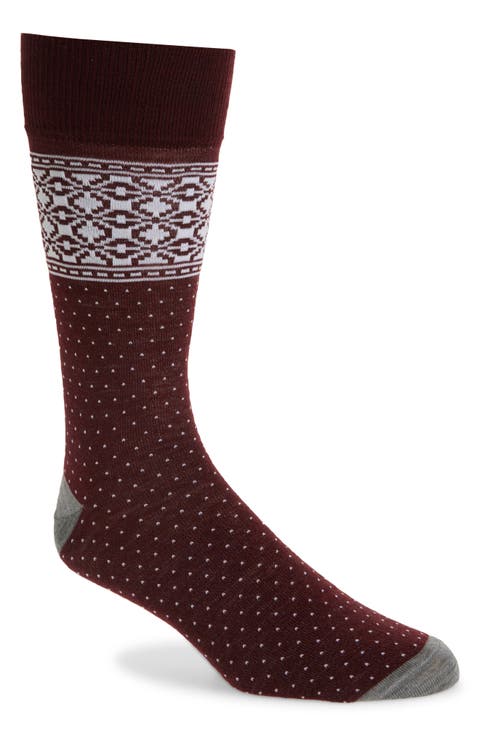 Fair Isle Wool Blend Socks