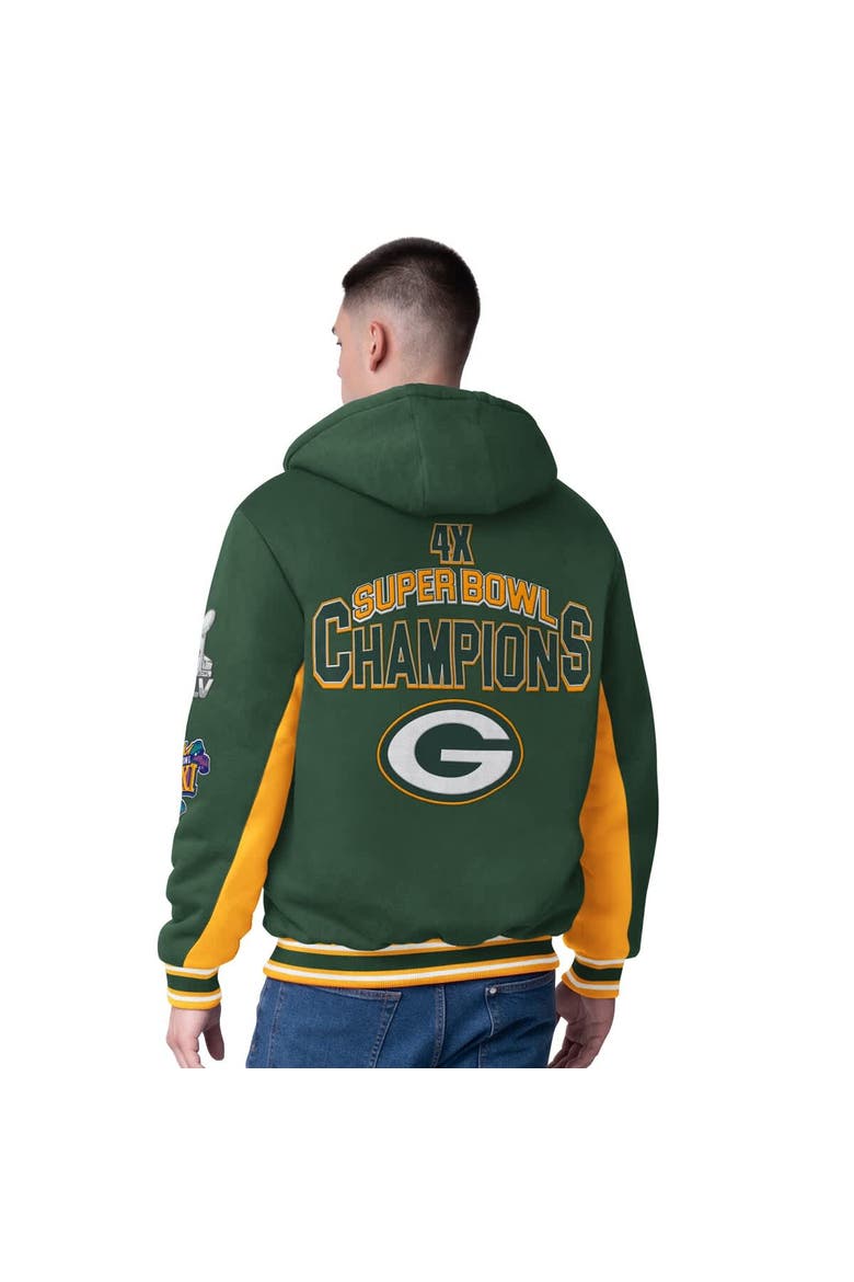 Men's G-III Extreme Green Green Bay Packers No Huddle Commemorative Full-Zip Hoodie Jacket, Alternate, color, Green