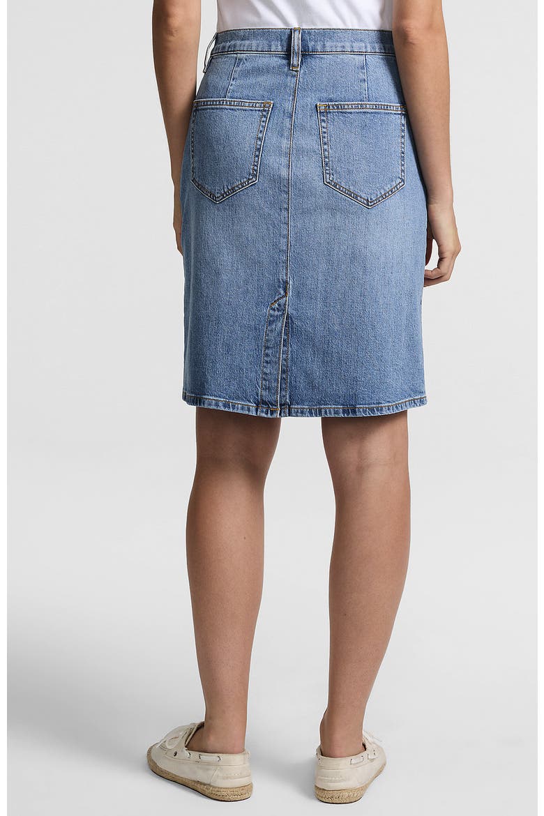 Soft Denim Classic 5 Pocket Above the Knee Skirt, Alternate, color, Medium Bay Blue Wash