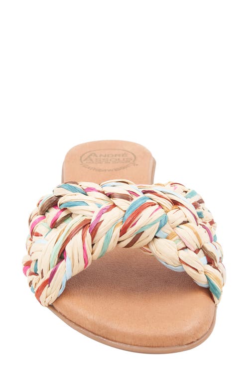 Andre Assous André Assous Nahala Slide Sandal In Natural Multi