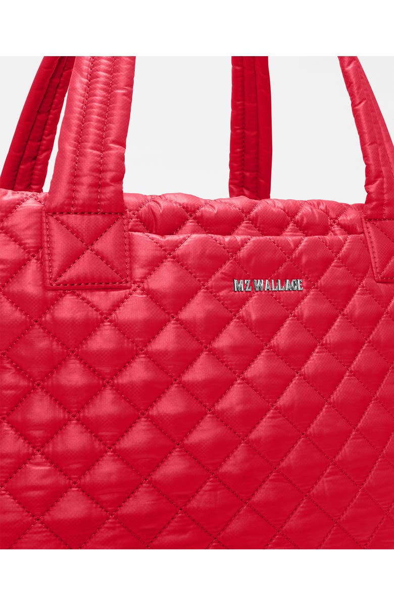 MZ Wallace Large Metro Deluxe Diamond Quilted Nylon Tote, Alternate, color, Apple