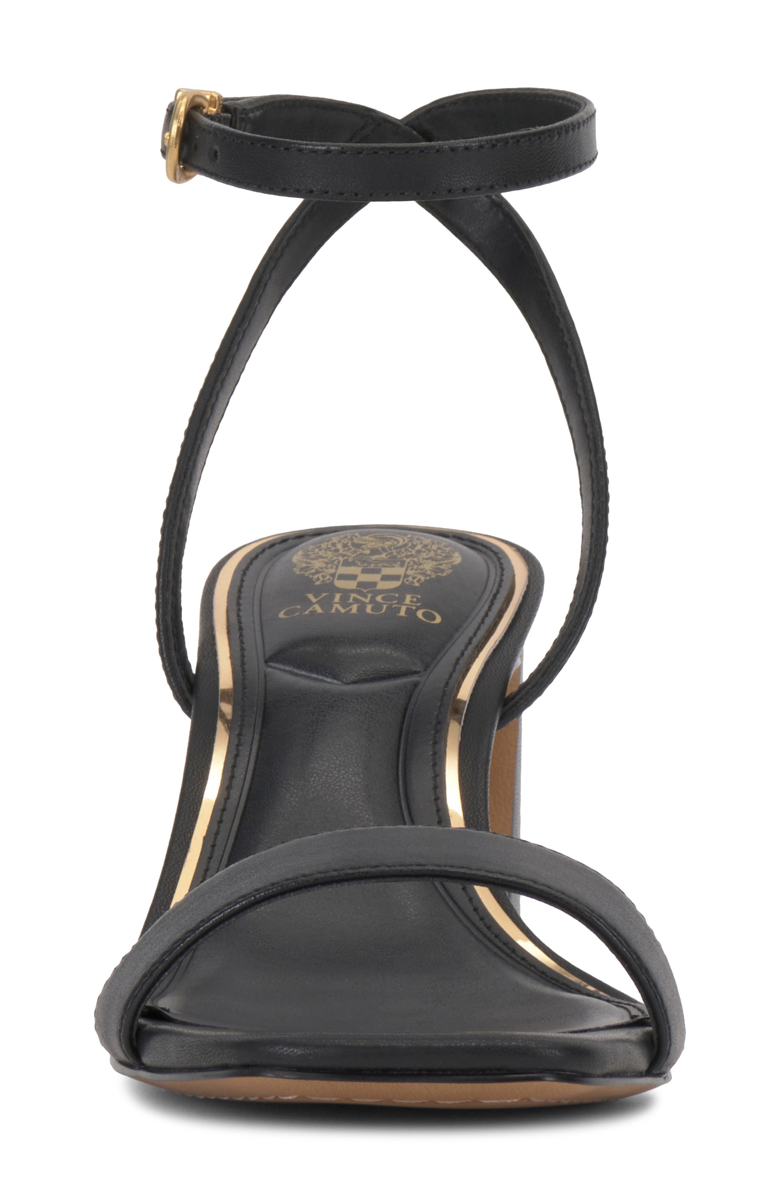 Vince Camuto Hamda Ankle Strap Sandal, Alternate, color, Black
