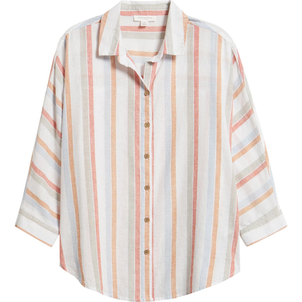 Beachlunchlounge Wesley Linen & Cotton Shirt In Multi