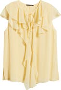 KOBI HALPERIN Maren Ruffle Cap Sleeve Top