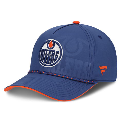 Men's Fanatics  Blue Edmonton Oilers On Stage Podium A-Frame Adjustable Hat