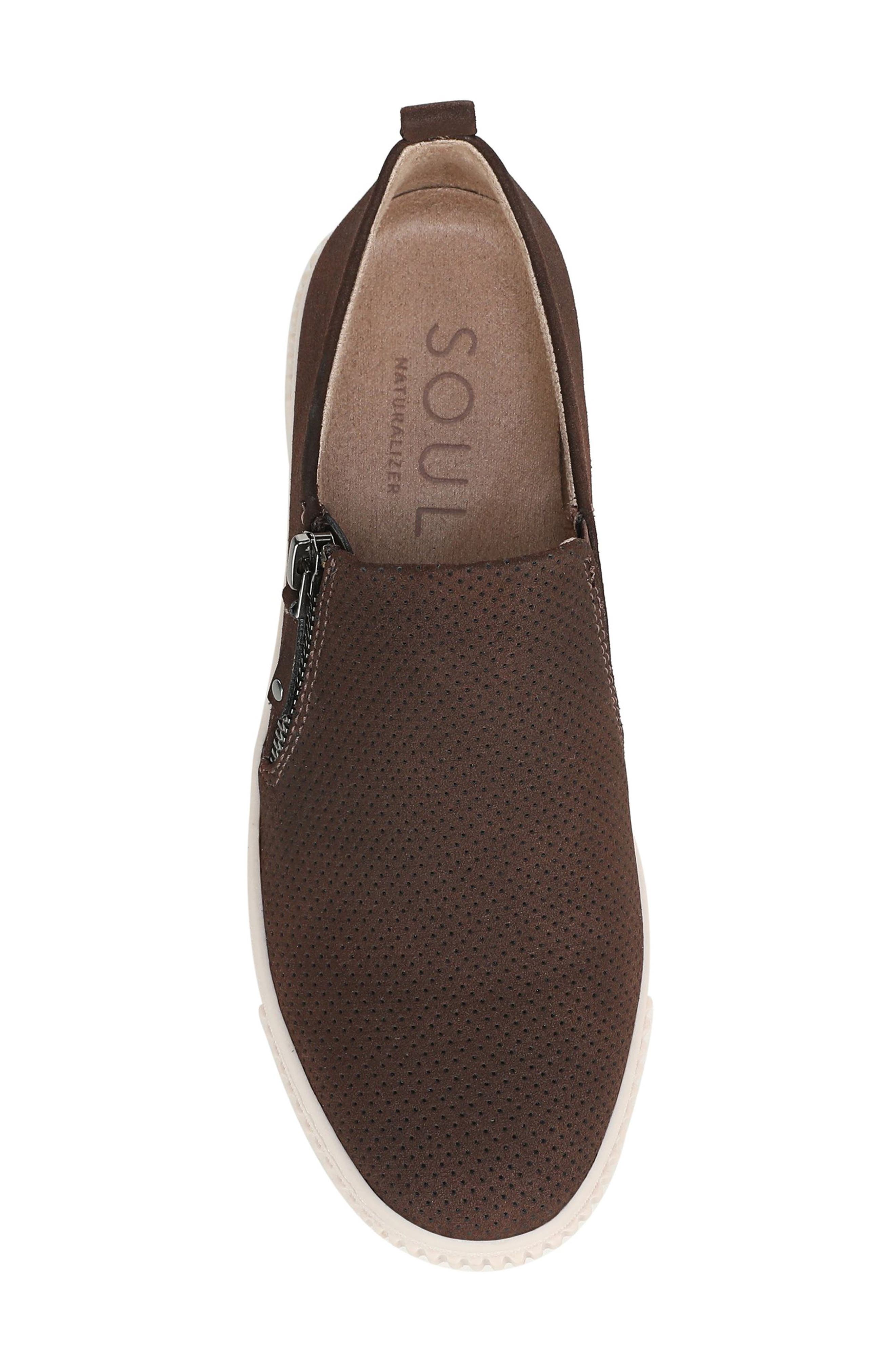 SOUL NATURALIZER Turner Perforated Platform Sneaker, Alternate, color, Midnight Brown Faux Leather
