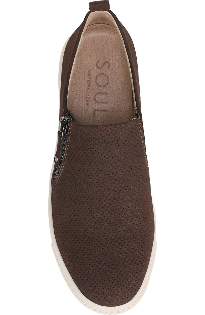 SOUL NATURALIZER Turner Perforated Platform Sneaker, Alternate, color, Midnight Brown Faux Leather