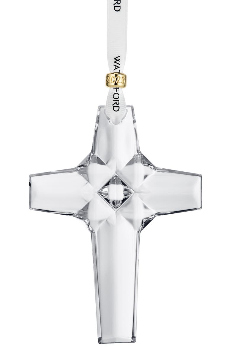 Waterford 2025 Annual Cross Crystal Ornament, Main, color,