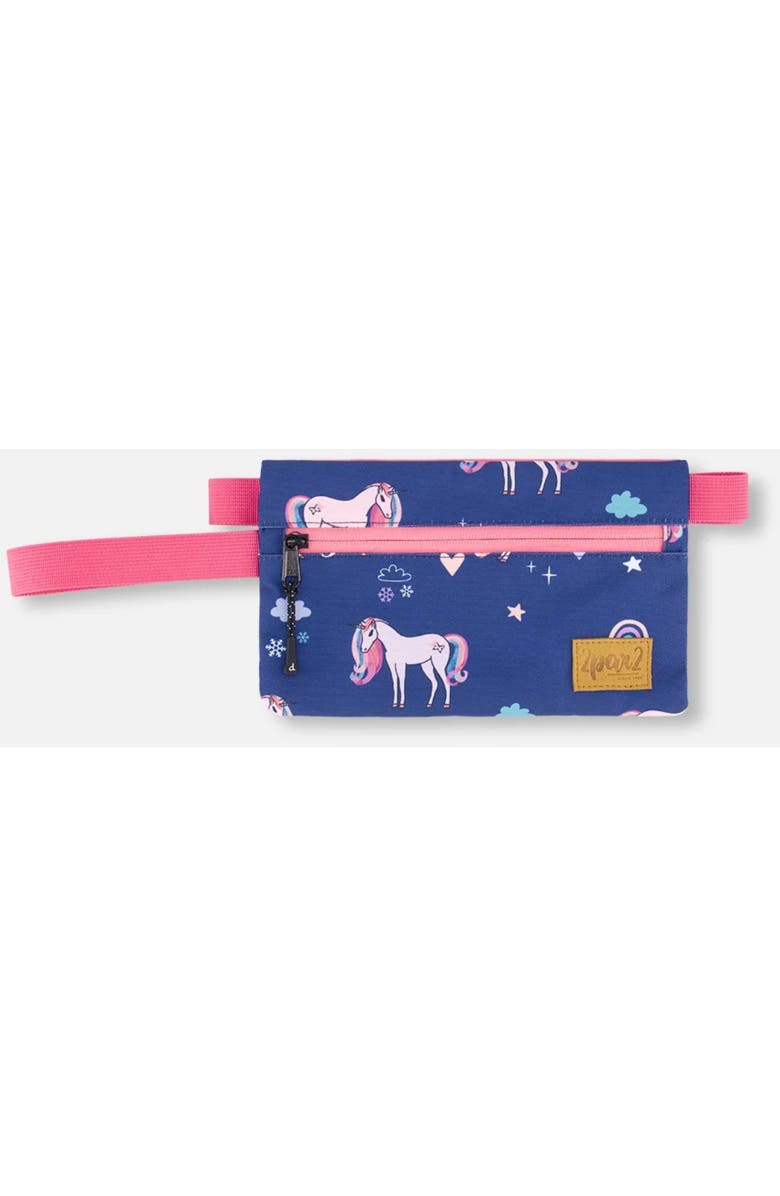Deux par Deux Double Pencil Case Unicorn, Main, color, Navy