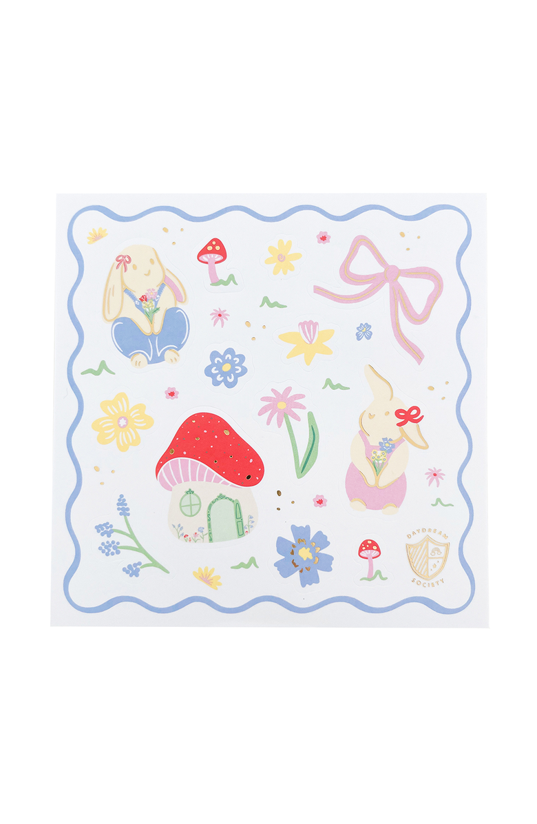 Daydream Society Bunnies In The Garden Overalls Bunny Stickers, Main, color, Asssorted Pre-Pack
