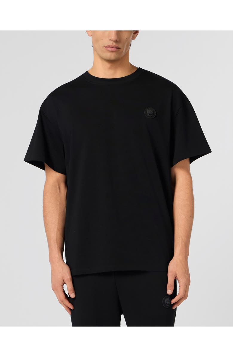 PLEIN SPORT Round Neck T-Shirt 3D Tiger Men, Main, color, Black