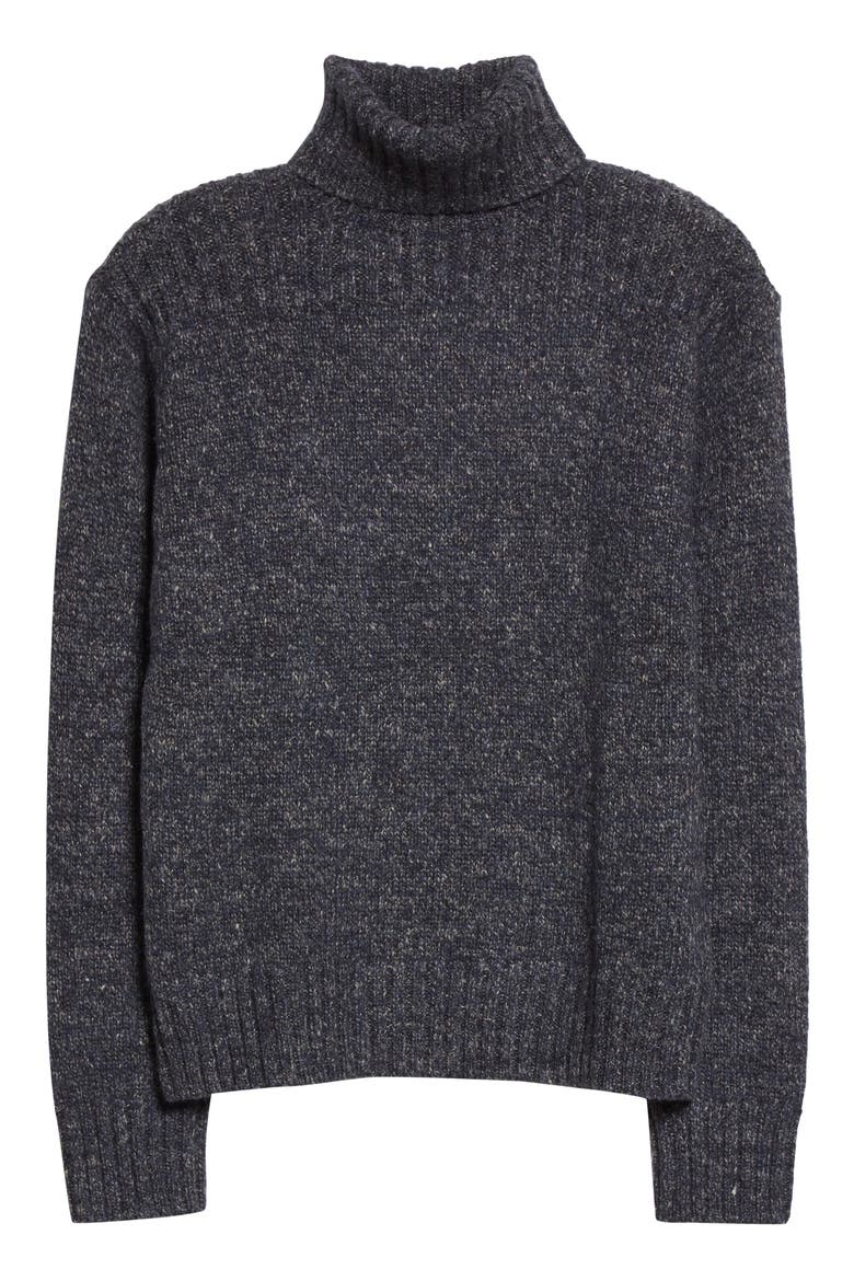 RRL Wool Blend Turtleneck Sweater, Alternate, color, DARK NAVY HEATHER