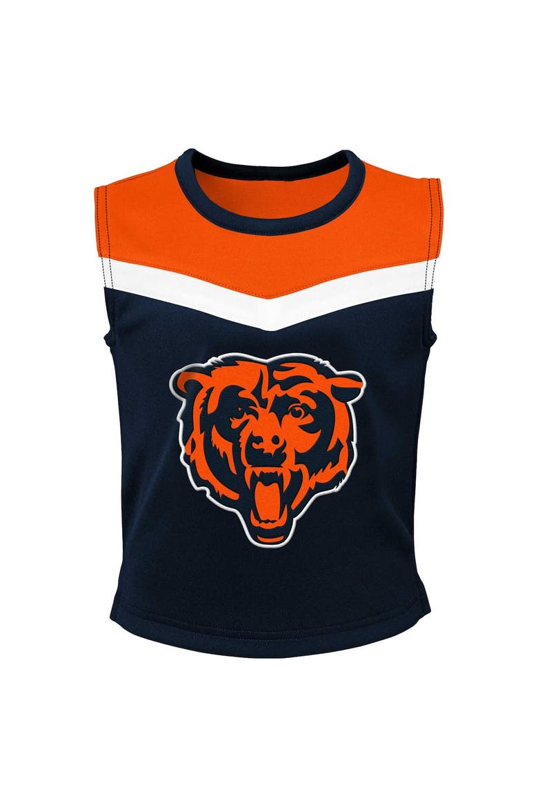 Girls Youth Navy Chicago Bears Spirit Two-Piece Cheerleader Set, Alternate, color, Navy