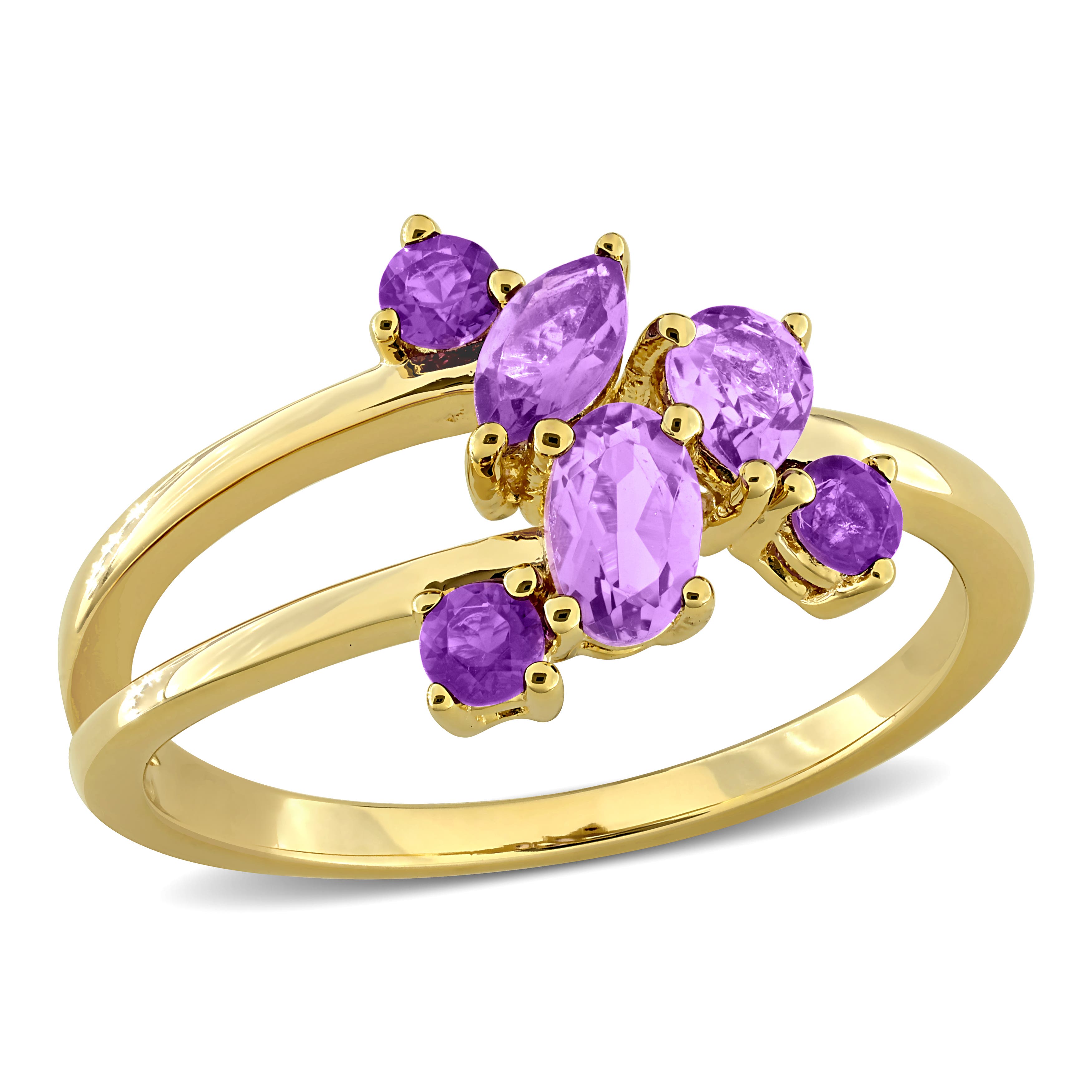 selected Amethyst/Yellow-Plated Silver