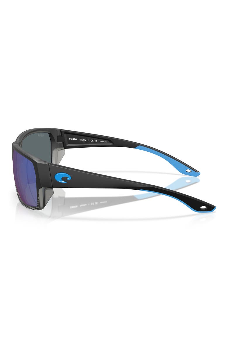 Tailfin 60mm Polarized Sunglasses, Alternate, color, MATTE SMOKE CRYSTAL / BLUE