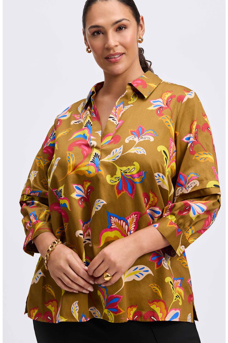 Frankie Floral Wrinkle Resistant Top, Alternate, color, MULTI