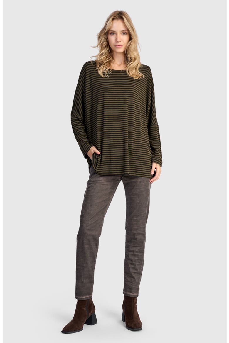 Washed Iconic Stretch Jeans, Alternate, color, Brown