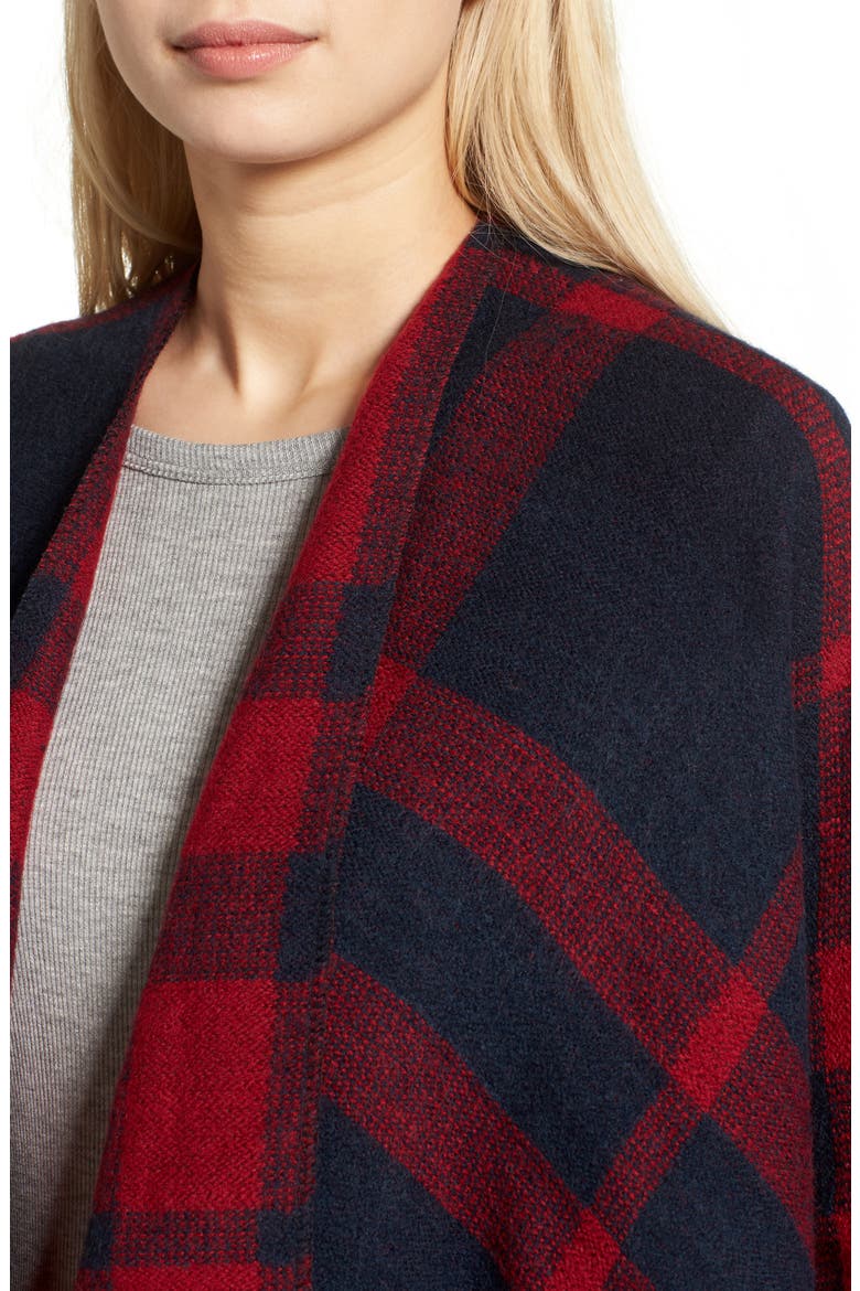 Buffalo Plaid Cape, Alternate, color, RED