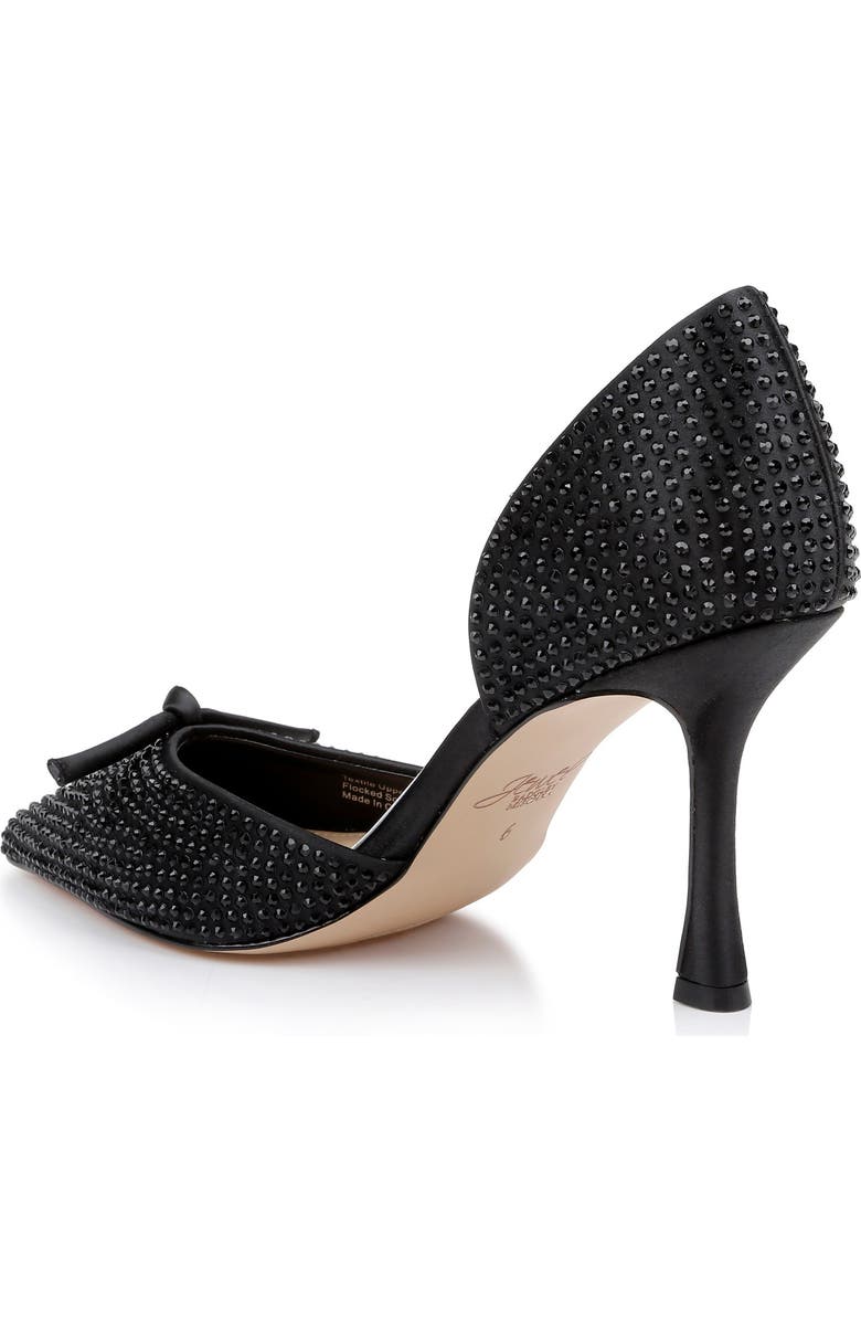 Jewel Badgley Mischka Terresa d'Orsay Pointed Toe Pump, Alternate, color, Black Satin