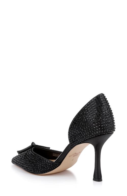 Jewel Badgley Mischka Women's Grace Evening Pump Women's Shoes In Black Satin