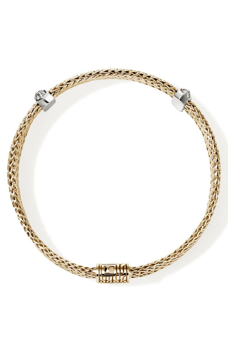 John Hardy Icon Link Diamond Station Bracelet, Alternate, color, Gold