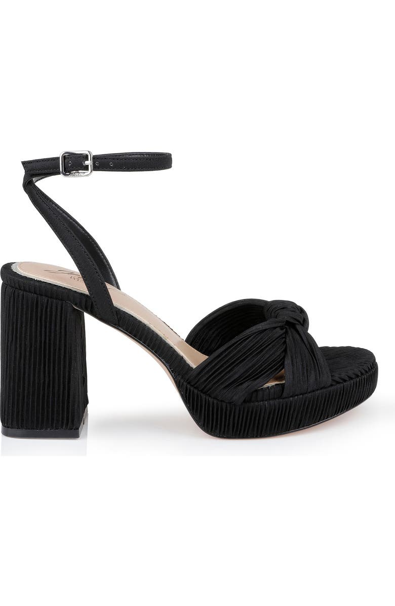 Jewel Badgley Mischka Tyler Ankle Strap Platform Sandal, Alternate, color, Black Fabric