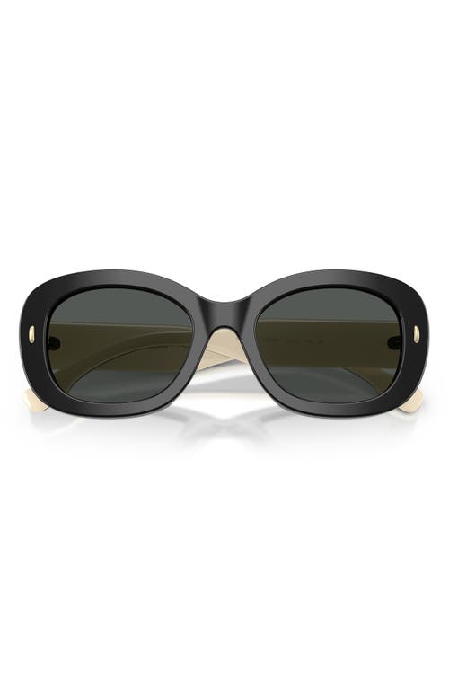 Tory Burch 52mm Oval Sunglasses In Black