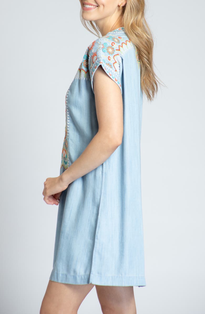 APNY Floral Embroidered Shift Minidress, Alternate, color,