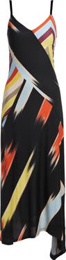Diane von Furstenberg Skye Stripe Asymmetric Dress