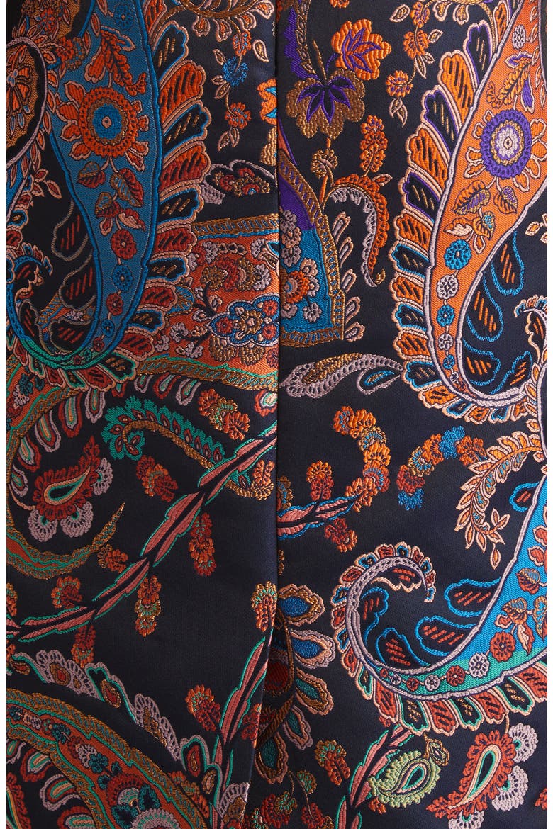 Paisley Jacquard Sleeveless Sheath Dress, Alternate, color, MULTICOLOR BLUE BASE