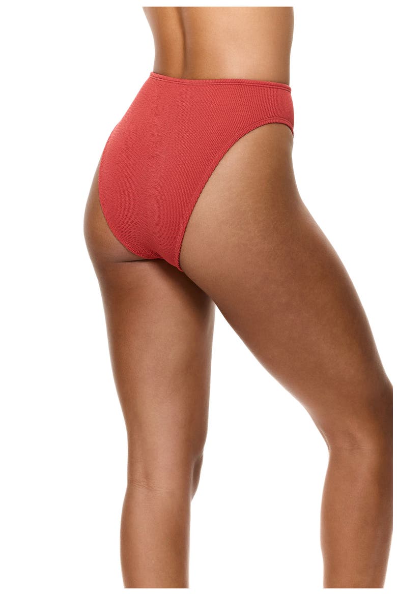 Tubular High Waist Bikini Bottom, Alternate, color, Paprika