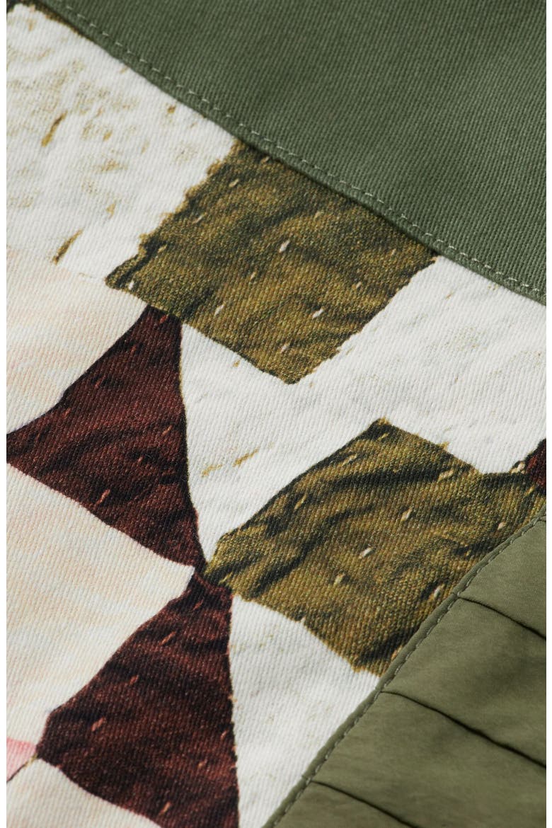 Kids' Patchwork Quilted Cotton Twill Vest, Alternate, color, THYME