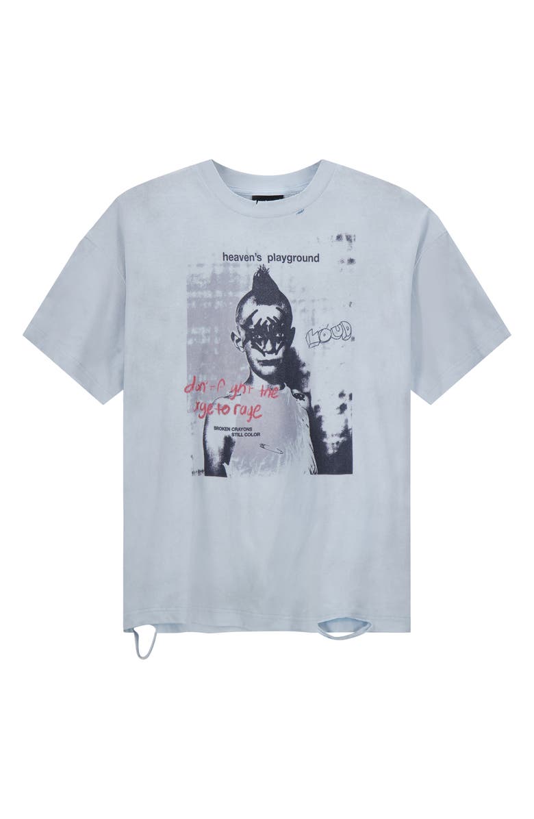 Rolling Loud Feeling Blue Oversize Cotton Blend Graphic T-Shirt, Alternate, color, Light Blue