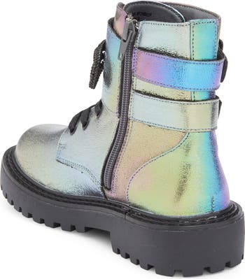 Kids' Briana Iridescent Combat Boot