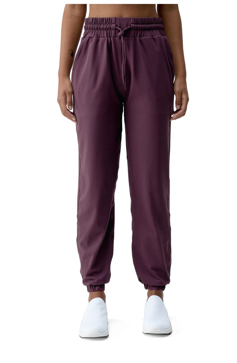 Born Living Yoga Camille Performance Sport Jogger, Main, color, Dark Cherry