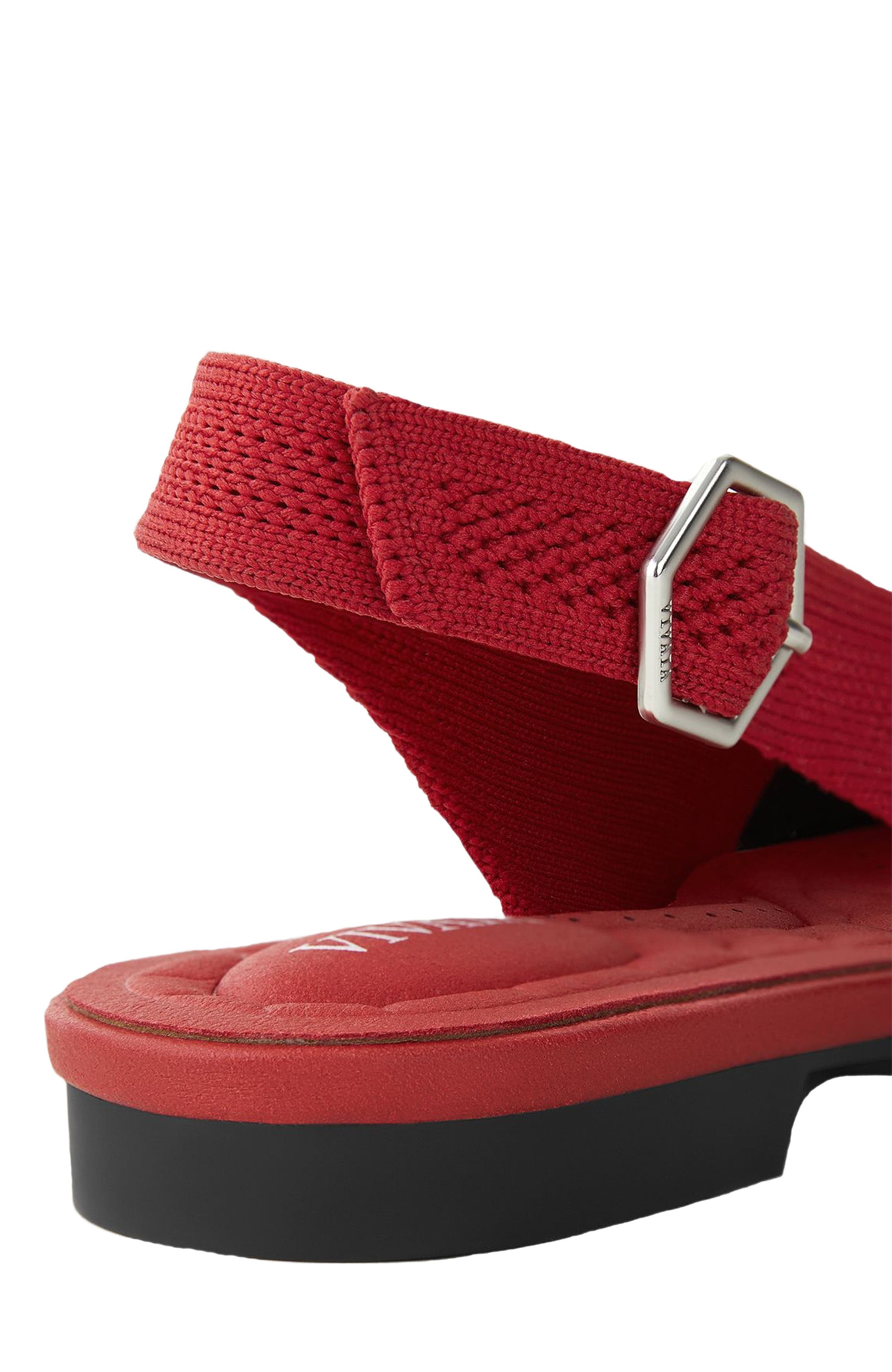 VIVAIA Mini Square-Toe Slingback Sandals, Alternate, color, Ruby  Red