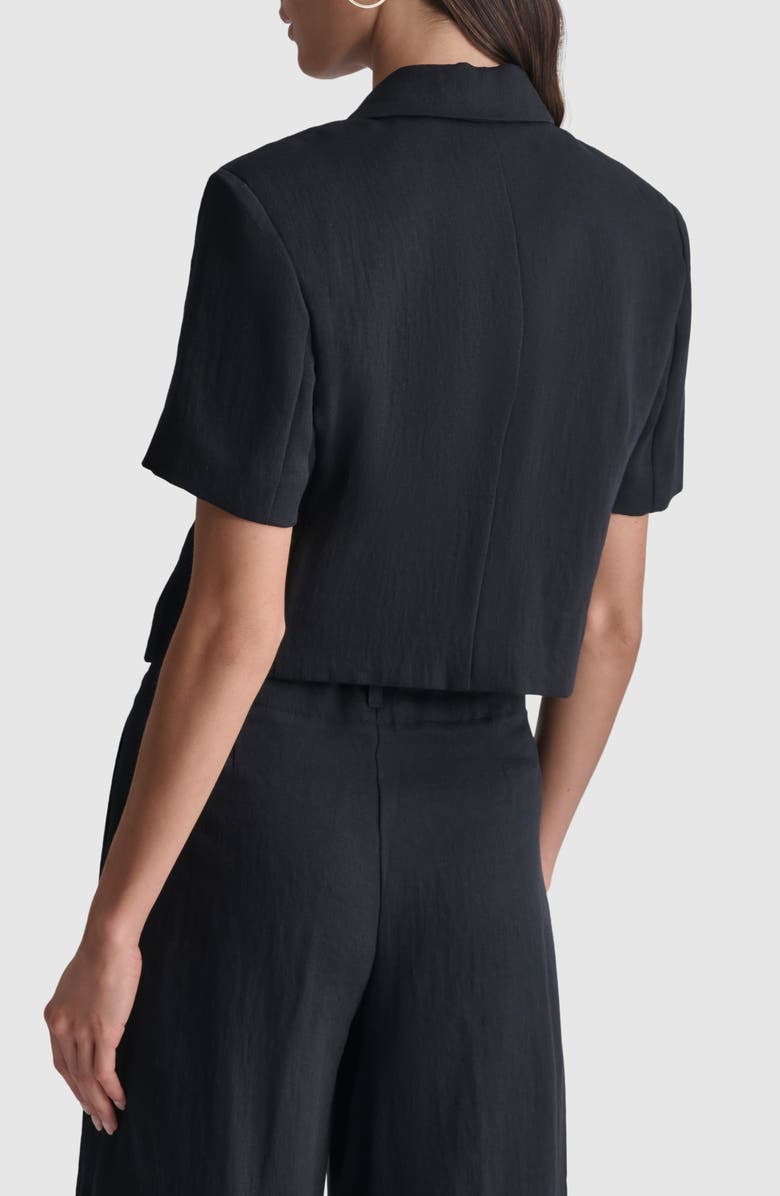 DKNY Short Sleeve Crop Blazer, Alternate, color, 