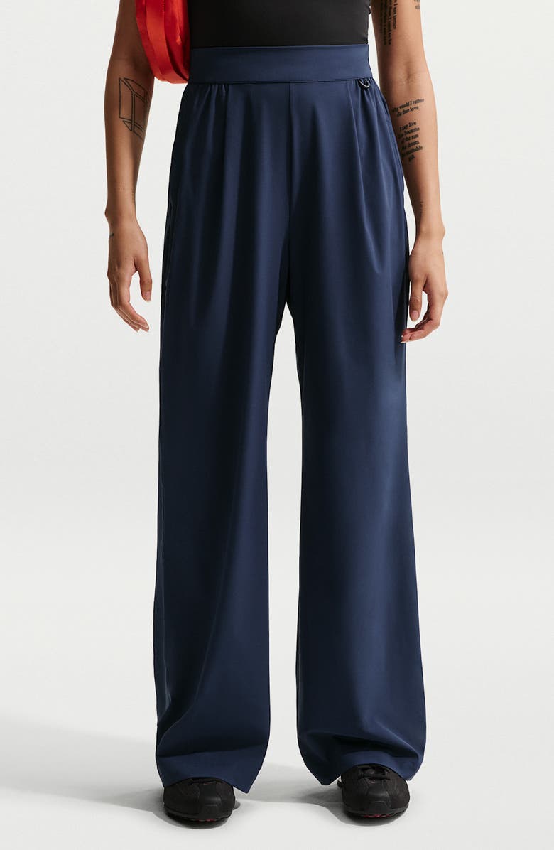 Nike 24.7 PerfectStretch Dri-FIT High Waist Loose Wide Leg Pants, Main, color, 410 Midnight Navy/Obsidian