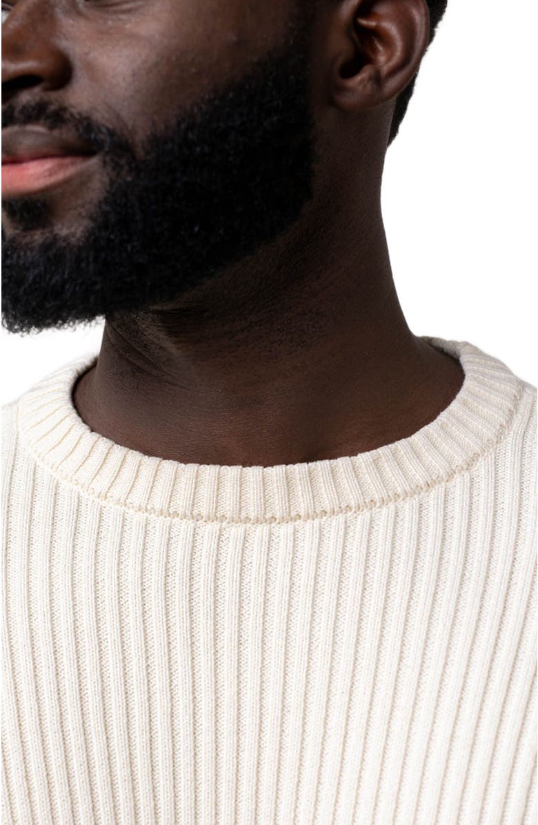 Hope & Henry Men's Organic Herringbone Detail Crew Neck Sweater, Alternate, color, 