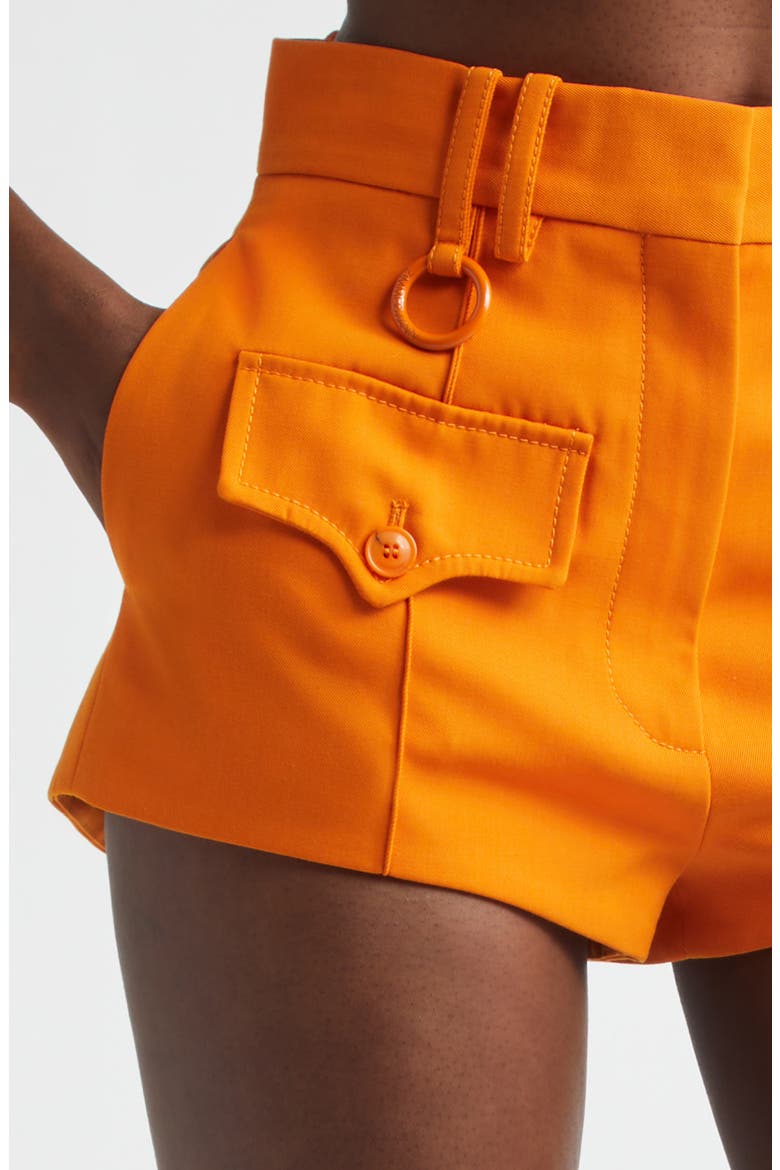 Kindred Spirit Alchemy High Waist Wool Blend Mini Shorts, Alternate, color, SUNSET ORANGE