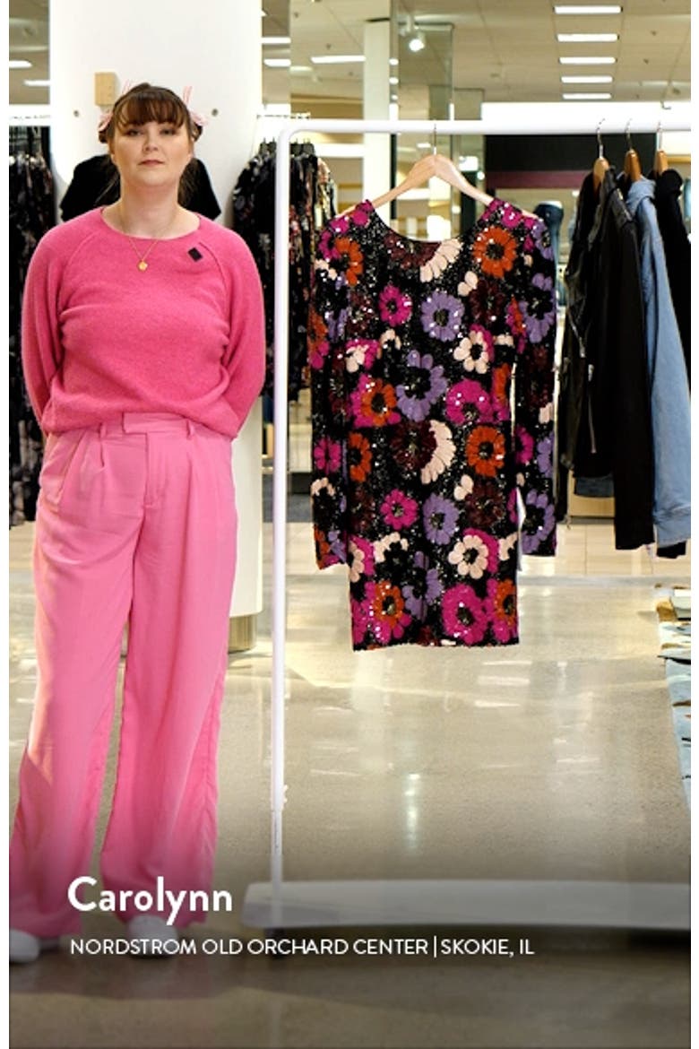 Hazel Floral Sequin Long Sleeve Minidress video