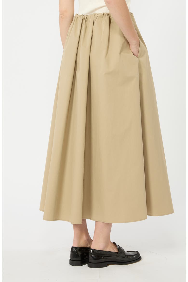 Aguzze Cotton Skirt, Alternate, color, BEIGE