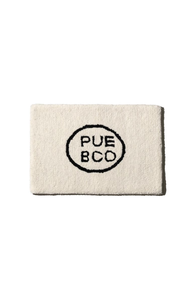 PUEBCO Tufted Mat / Logo, Main, color, White