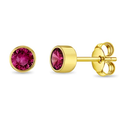 In Season Jewelry 14k Ruby Halo Girl Earrings in July at Nordstrom