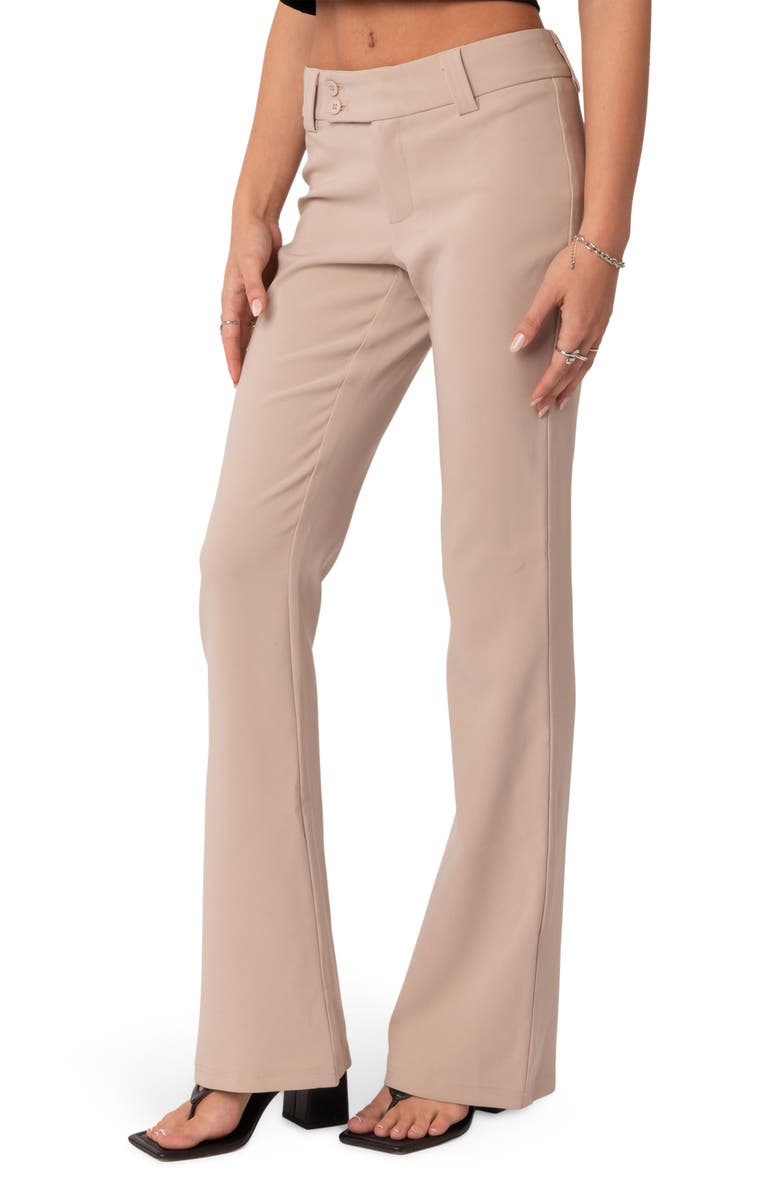 EDIKTED Enzo Flare Leg Trousers, Alternate, color, 