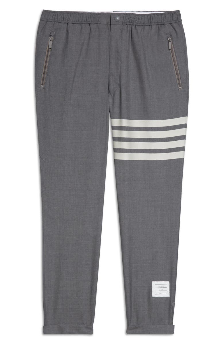 Thom Browne 4-Bar Wool Track Pants, Alternate, color, Med Grey