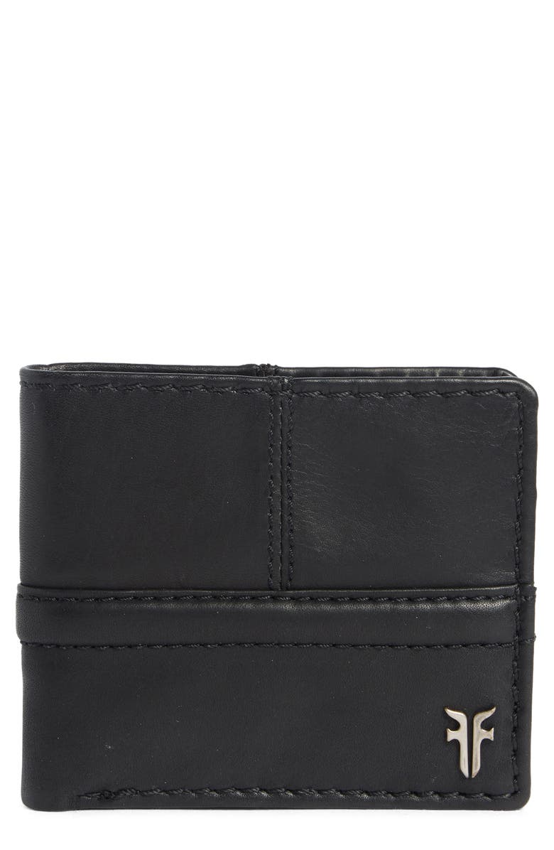 Frye Nash Double Billfold Wallet, Main, color, Black