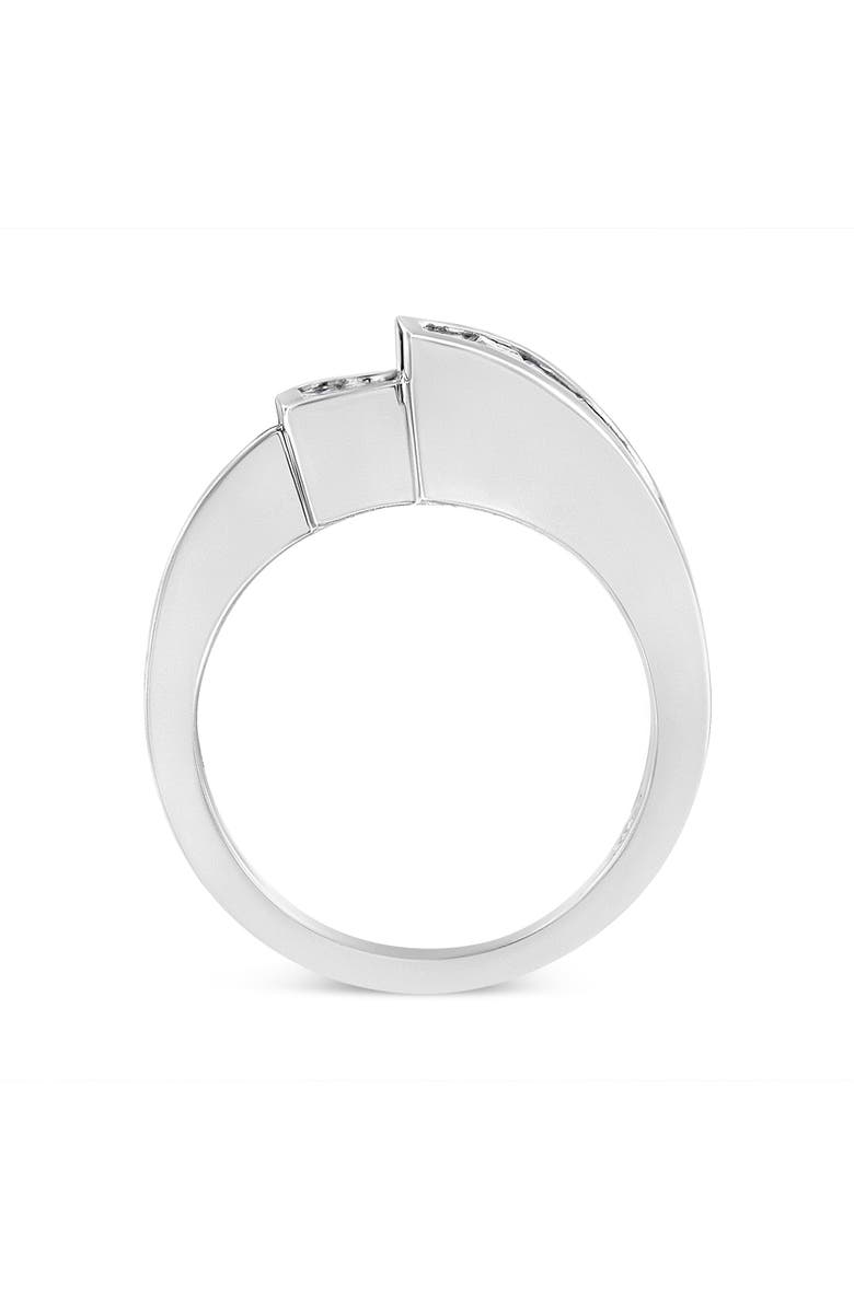 Haus of Brilliance 14K White Gold 1 1/2 Cttw Diamond Geometric Bypass Ring Band, Alternate, color, White